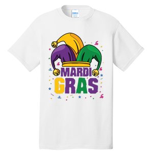 Mardi Gras Jester Costume Funny Mardi Gras Tall T-Shirt