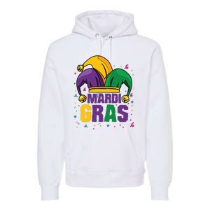 Mardi Gras Jester Costume Funny Mardi Gras Premium Hoodie