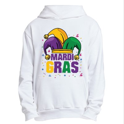 Mardi Gras Jester Costume Funny Mardi Gras Urban Pullover Hoodie