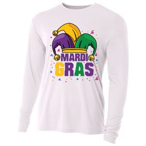 Mardi Gras Jester Costume Funny Mardi Gras Cooling Performance Long Sleeve Crew