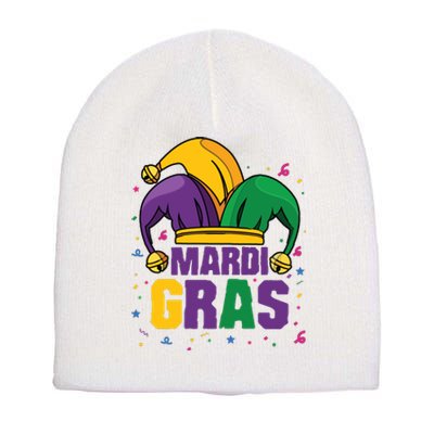 Mardi Gras Jester Costume Funny Mardi Gras Short Acrylic Beanie