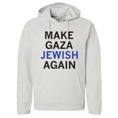 Make Gaza Jewish Again Performance Fleece Hoodie