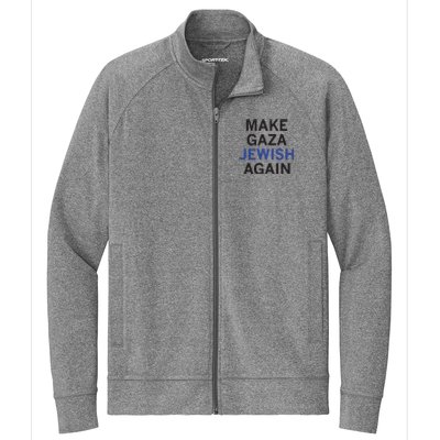 Make Gaza Jewish Again Stretch Full-Zip Cadet Jacket