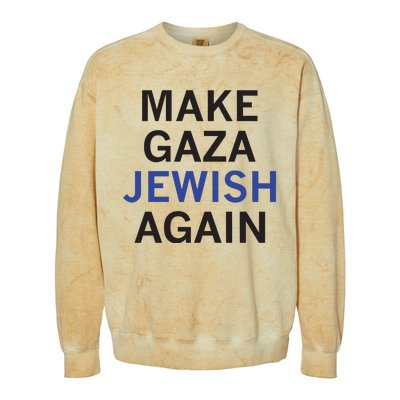 Make Gaza Jewish Again Colorblast Crewneck Sweatshirt