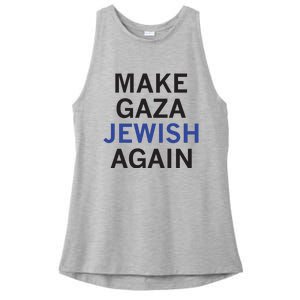 Make Gaza Jewish Again Ladies PosiCharge Tri-Blend Wicking Tank