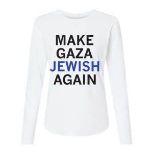 Make Gaza Jewish Again Womens Cotton Relaxed Long Sleeve T-Shirt