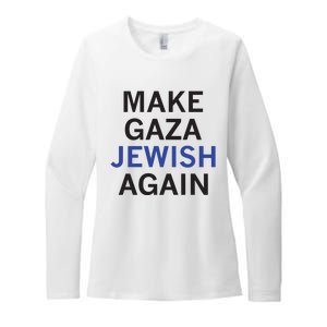 Make Gaza Jewish Again Womens CVC Long Sleeve Shirt