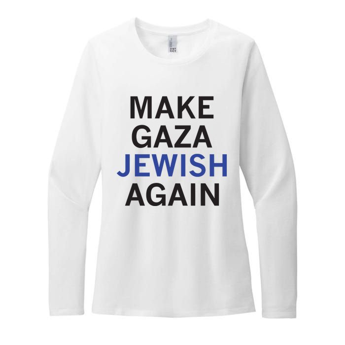 Make Gaza Jewish Again Womens CVC Long Sleeve Shirt