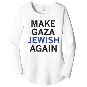 Make Gaza Jewish Again Women's Perfect Tri Tunic Long Sleeve Shirt