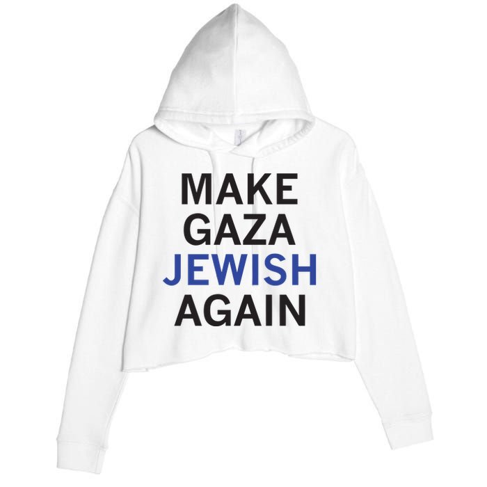 Make Gaza Jewish Again Crop Fleece Hoodie