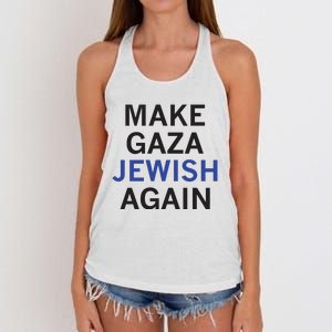 Make Gaza Jewish Again Women's Knotted Racerback Tank