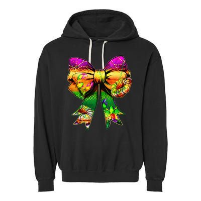 Mardi Gras King Cake Coquette Bow Crawfish Carnival Garment-Dyed Fleece Hoodie