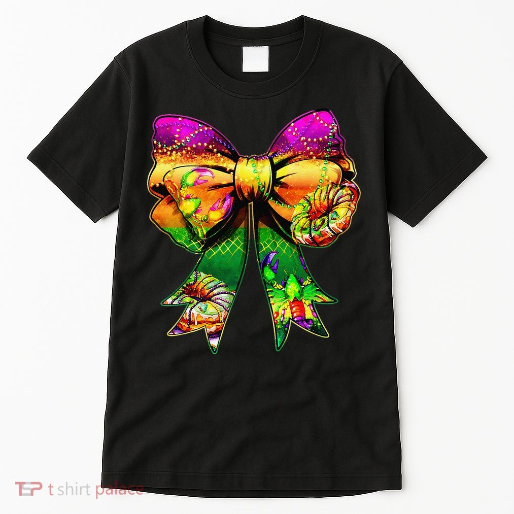 Mardi Gras King Cake Coquette Bow Crawfish Carnival Tall T-Shirt