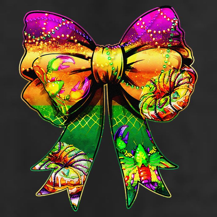 Mardi Gras King Cake Coquette Bow Crawfish Carnival Hat
