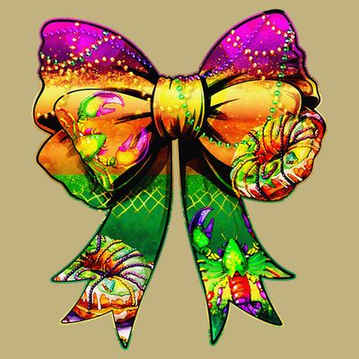 Mardi Gras King Cake Coquette Bow Crawfish Carnival T-Shirt