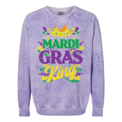 Mardi Gras King Crown Funny Mardi Gras Carnival Colorblast Crewneck Sweatshirt