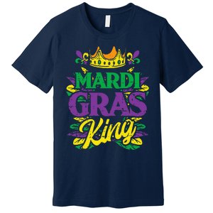 Mardi Gras King Crown Funny Mardi Gras Carnival Premium T-Shirt