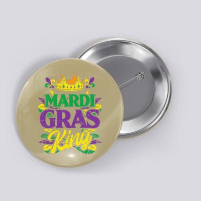 Mardi Gras King Crown Funny Mardi Gras Carnival Button