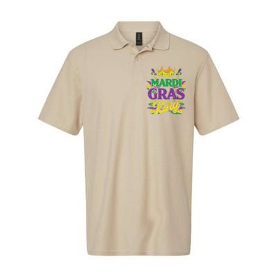 Mardi Gras King Crown Funny Mardi Gras Carnival Softstyle Adult Sport Polo