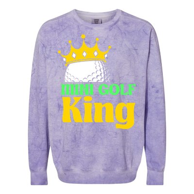 Mini Golf King Funny Mini Golf Player Colorblast Crewneck Sweatshirt