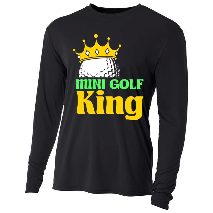 Mini Golf King Funny Mini Golf Player Cooling Performance Long Sleeve Crew