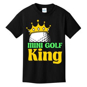 Mini Golf King Funny Mini Golf Player Kids T-Shirt