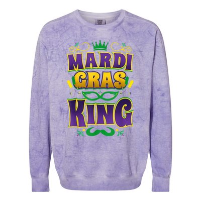 Mardi Gras King Fun Parade Mardi Gras Carnival Costume Party Colorblast Crewneck Sweatshirt