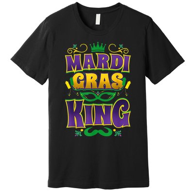 Mardi Gras King Fun Parade Mardi Gras Carnival Costume Party Premium T-Shirt