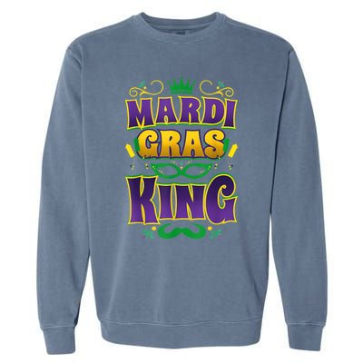 Mardi Gras King Fun Parade Mardi Gras Carnival Costume Party Garment-Dyed Sweatshirt