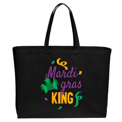 Mardi Gras King Cotton Canvas Jumbo Tote