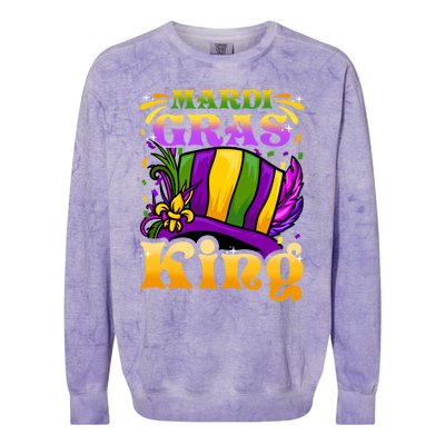 Mardi Gras King Gift Fun Parade Mardi Gras Party Gift Cool Gift Colorblast Crewneck Sweatshirt