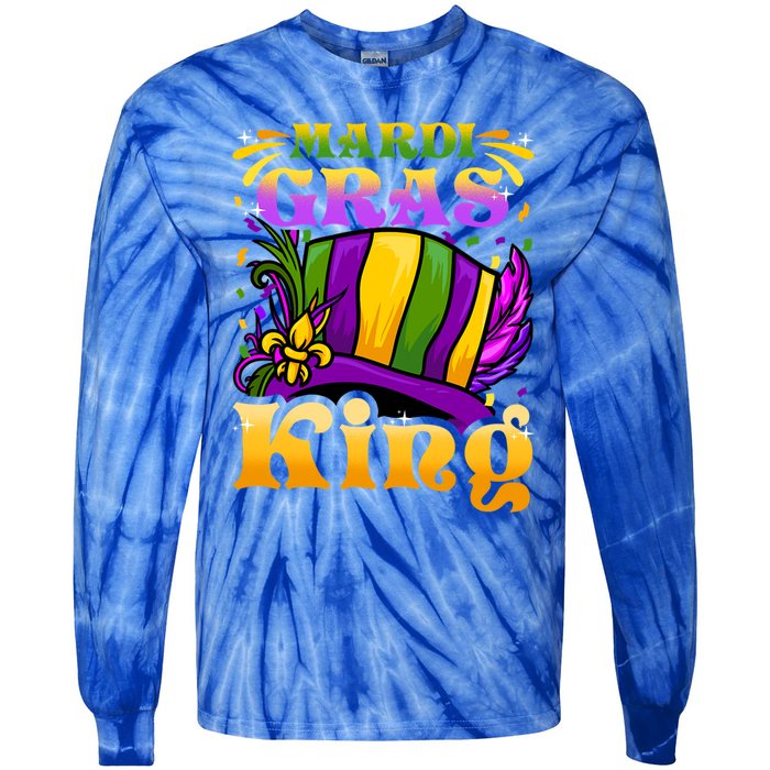 Mardi Gras King Gift Fun Parade Mardi Gras Party Gift Cool Gift Tie-Dye Long Sleeve Shirt