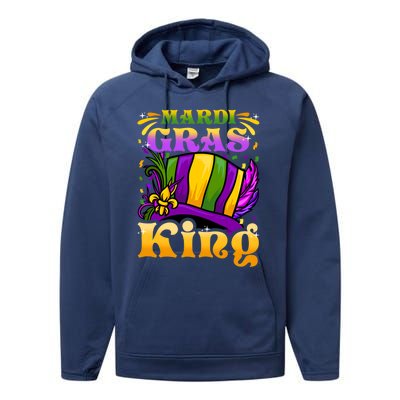 Mardi Gras King Gift Fun Parade Mardi Gras Party Gift Cool Gift Performance Fleece Hoodie