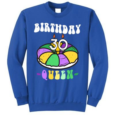 Mardi Gras King Cake 30 Birthday Birthday Queen Mardi Gras Gift Sweatshirt