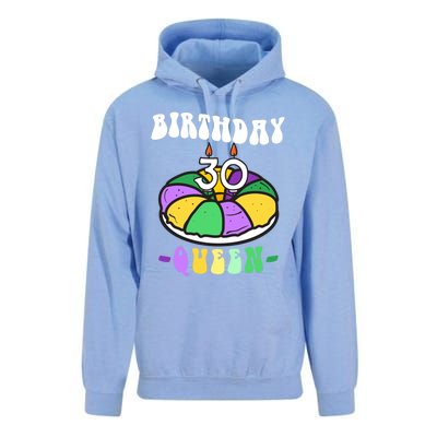 Mardi Gras King Cake 30 Birthday Birthday Queen Mardi Gras Gift Unisex Surf Hoodie