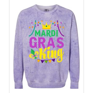 Mardi Gras King Funny Mardi Gras Festival Party Cute Gift Colorblast Crewneck Sweatshirt