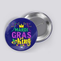 Mardi Gras King Funny Mardi Gras Festival Party Cute Gift Button