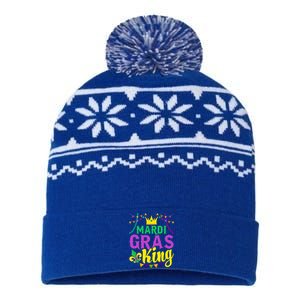 Mardi Gras King Funny Mardi Gras Festival Party Cute Gift USA-Made Snowflake Beanie