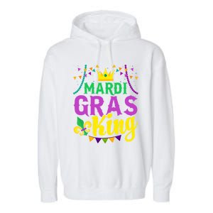 Mardi Gras King Funny Mardi Gras Festival Party Cute Gift Garment-Dyed Fleece Hoodie