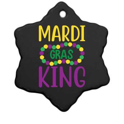 Mardi Gras King Ceramic Star Ornament