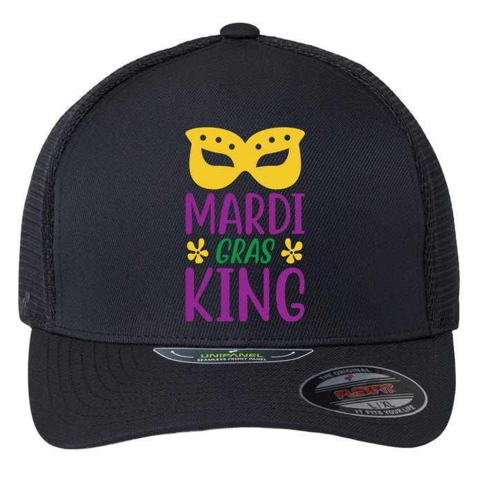 Mardi Gras King Flexfit Unipanel Trucker Cap