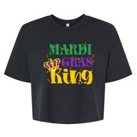 Mardi Gras King Crown Funny Mardi Gras Costume Bella+Canvas Jersey Crop Tee