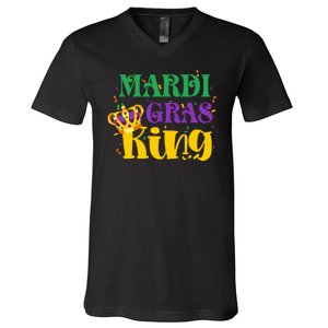 Mardi Gras King Crown Funny Mardi Gras Costume V-Neck T-Shirt