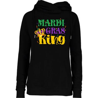 Mardi Gras King Crown Funny Mardi Gras Costume Womens Funnel Neck Pullover Hood