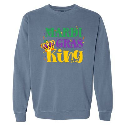 Mardi Gras King Crown Funny Mardi Gras Costume Garment-Dyed Sweatshirt