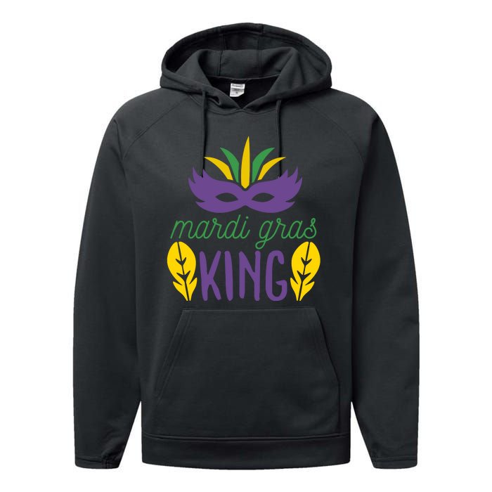 Mardi Gras King Performance Fleece Hoodie