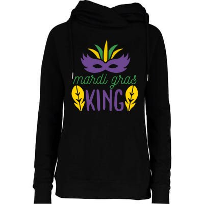 Mardi Gras King Womens Funnel Neck Pullover Hood