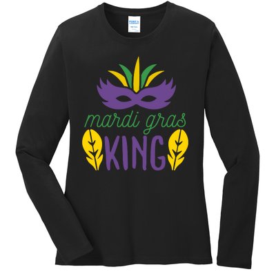 Mardi Gras King Ladies Long Sleeve Shirt