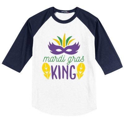 Mardi Gras King Baseball Sleeve Shirt