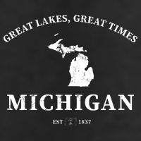 Michigan Great Lakes Great Times 7 Panel Mesh Trucker Snapback Hat